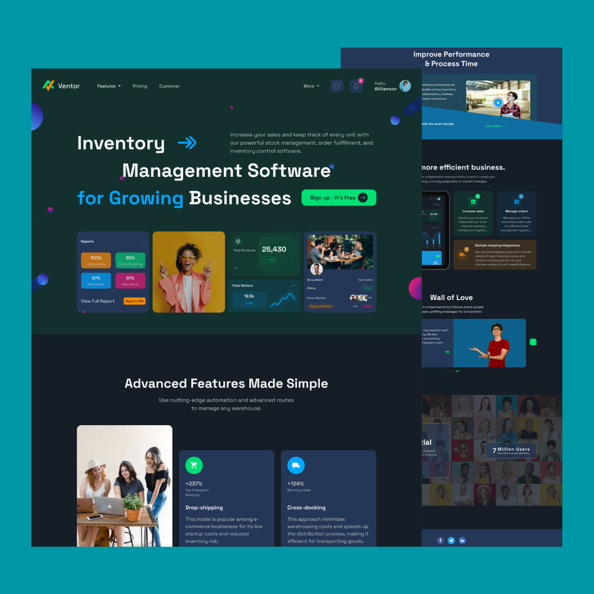 Example of Landing Page UI/UX Design (Per Page)